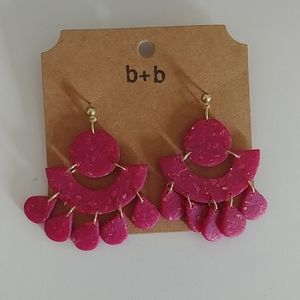 Clay / stainless steel earrings